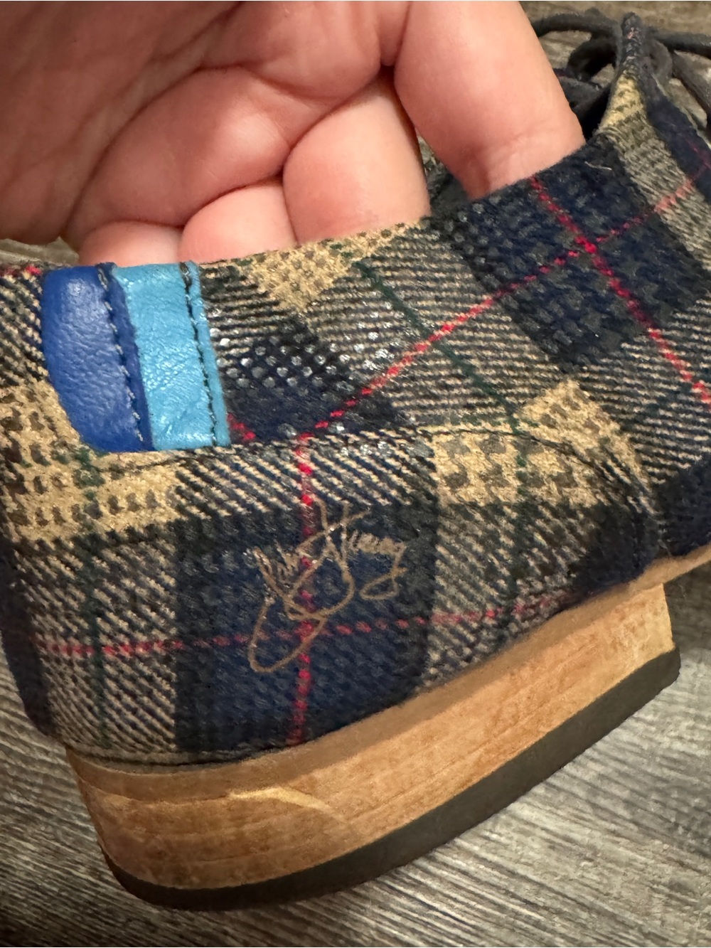 John Fluevog Plaid Derby Shoes Mens 9 - Picture 3 of 5